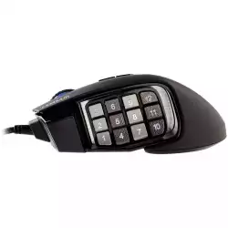 CORSAIR SCIMITAR RGB ELITE, MOBA/MMO, Black, Backlit RGB LED, 18000 DPI, Optical