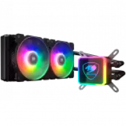 COUGAR AQUA 240, ARGB, Intel Socket LGA 775 / 1150 / 1151 / 1155 / 1156 / 1366 / 1200 / 2011 / 2066 (Core i3 / i5 / i7 / i9 CPU) AMD TR4 / AM4 / FM2 / FM1 / AM3+ / AM3 / AM2+ / AM2 CPU, Dimensions (WxDxH): 274 x 120 x 27mm, 5 years warranty