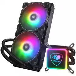 COUGAR AQUA 280, ARGB, Intel Socket LGA 775 / 1150 / 1151 / 1155 / 1156 / 1366 / 1200 / 2011 / 2066 (Core i3 / i5 / i7 / i9 CPU) AMD TR4 / AM4 / FM2 / FM1 / AM3+ / AM3 /, Dimensions (WxDxH): 310x140x27mm, 5 years warranty