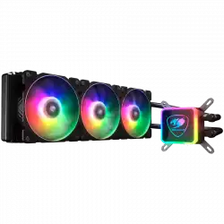 COUGAR AQUA 360, ARGB , Intel Socket LGA 775 / 1150 / 1151 / 1155 / 1156 / 1366 / 1200 / 2011 / 2066 (Core i3 / i5 / i7 / i9 CPU) AMD TR4 / AM4 / FM2 / FM1 / AM3+ / AM3 / AM2+ / AM2 CPU, Dimensions (WxDxH) 394 x 120 x 27mm, 5 years warranty