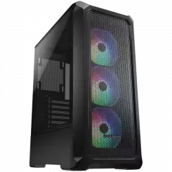 COUGAR Archon 2 Mesh RGB (Black), Mid Tower, 3x 120 ARGB Fans, RGB Button, 3mm Tempered Glass, Mini ITX / Micro ATX / ATX, USB 3.0 x 2, USB 2.0 x 1, Mic x 1 / Audio x 1