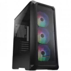 COUGAR Archon 2 Mesh RGB (Black), Mid Tower, 3x 120 ARGB Fans, RGB Button, 3mm Tempered Glass, Mini ITX / Micro ATX / ATX, USB 3.0 x 2, USB 2.0 x 1, Mic x 1 / Audio x 1