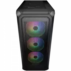COUGAR Archon 2 Mesh RGB (Black), Mid Tower, 3x 120 ARGB Fans, RGB Button, 3mm Tempered Glass, Mini ITX / Micro ATX / ATX, USB 3.0 x 2, USB 2.0 x 1, Mic x 1 / Audio x 1