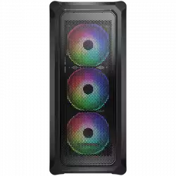 COUGAR Archon 2 Mesh RGB (Black), Mid Tower, 3x 120 ARGB Fans, RGB Button, 3mm Tempered Glass, Mini ITX / Micro ATX / ATX, USB 3.0 x 2, USB 2.0 x 1, Mic x 1 / Audio x 1