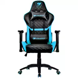 COUGAR Armor One Blue, Gaming Chair, Diamond Check Pattern Design, Breathable PVC Leather, Class 4 Gas Lift Cylinder, Full Steel Frame, 2D Adjustable Arm Rest, 180º Reclining, Adjustable Tilting Resistance