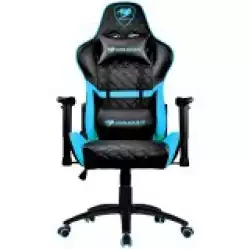 COUGAR Armor One Blue, Gaming Chair, Diamond Check Pattern Design, Breathable PVC Leather, Class 4 Gas Lift Cylinder, Full Steel Frame, 2D Adjustable Arm Rest, 180º Reclining, Adjustable Tilting Resistance