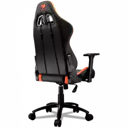 COUGAR Armor Pro Orange, Full Steel Frame, Breathable PVC Leather, Diamond Check Pattern Design, Micro Suede-Like Texture, Head and Lumbar Pillow, Mid Size, 3D Arm Rest Directions, Class 4 Gas Lift Cylinder, Orange / Black, 120 kg Weight Limit