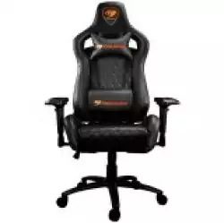 COUGAR Armor S BLACK Gaming Chair, Full Steel Frame, 4D adjustable arm rest, Gas lift height adjustable, 180º seat back adjustable, Head and Lumbar Pillow, High density mold shaping foam, Premium PVC leather,Weight Capacity-120kg,Product Weight-21kg
