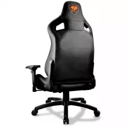 COUGAR Armor S BLACK Gaming Chair, Full Steel Frame, 4D adjustable arm rest, Gas lift height adjustable, 180º seat back adjustable, Head and Lumbar Pillow, High density mold shaping foam, Premium PVC leather,Weight Capacity-120kg,Product Weight-21kg