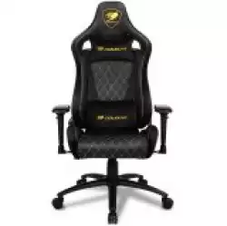 COUGAR Armor S ROYAL Gaming Chair, Full Steel Frame, 4D adjustable arm rest, Gas lift height adjustable, 180º seat back adjustable, Head and Lumbar Pillow, High density mold shaping foam, Premium PVC leather,Weight Capacity-120kg,Product Weight-21kg