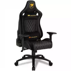 COUGAR Armor S ROYAL Gaming Chair, Full Steel Frame, 4D adjustable arm rest, Gas lift height adjustable, 180º seat back adjustable, Head and Lumbar Pillow, High density mold shaping foam, Premium PVC leather,Weight Capacity-120kg,Product Weight-21kg