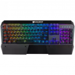 COUGAR ATTACK X3 -  Iron Gray - Red Cherry MX RGB Mechanical Gaming Keyboard,N-key rollover (USB mode support),Full key backlight (16.8 million colors), On-board memory,Aluminum/Plastic,COUGAR UIX System