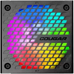 COUGAR AURIC 750, 750W, 80 Plus Gold, Protection: UVP, OVP, SCP, OPP, OCP, OTP, Connectors: 1x 24-pin MB, 2x 8-pin CPU, 3x PCI-E 8(6+2)-pin, 3x P-ATA, 5x S-ATA, Fully Modular, Multi-Lighting ARGB modes, 0-dB Fan Switch, 150 x 150 x 86 (mm)