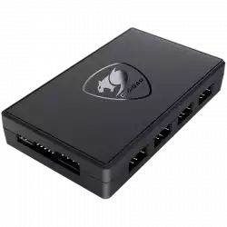 COUGAR CORE BOX V3, ARGB PWM Fan Controller, SATA (power supply) input connector, 12V(PWM) / 5V(ARGB) output voltage, Multiple Connectors: 6x PWM control, 6x ARGB lighting sync port, Compact Size & Magnetic Design, ARGB SYNC, 96 x 56 x 17 (mm), 50g