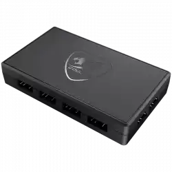 COUGAR CORE BOX V3, ARGB PWM Fan Controller, SATA (power supply) input connector, 12V(PWM) / 5V(ARGB) output voltage, Multiple Connectors: 6x PWM control, 6x ARGB lighting sync port, Compact Size & Magnetic Design, ARGB SYNC, 96 x 56 x 17 (mm), 50g