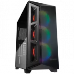 COUGAR Dark Blader X5 RGB, Mid-Tower, Mini ITX/Micro ATX/ATX/CEB/E-ATX, 220x486x468(mm), Type C 3.1x1, USB 3.0x2, Mic x1/Audio x1, RGB Button, 4mm TG Transparent Left Panel, ARGB VK120 Front fans x 3 pre-installed, Onboard Lighting System, RGB Sync