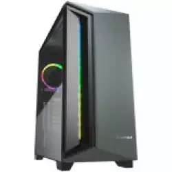 COUGAR Dark Blader X7 Midnight Green, Mid-Tower, Mini ITX/Micro ATX/ATX/CEB/E-ATX, USB 3.0 x 2, USB 2.0 x 1, Mic x1/Audio x1, RGB Button, Tempered Glass Left Panel, ARGB VK120 Rear fan x 1 pre-installed, Onboard Lighting System, RGB Syn