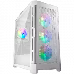 COUGAR DUOFACE PRO RGB White, Mid-Tower, Tempered Glass + Airflow front panels, 4x 120mm ARGB fans, GPU Holder, mITX/mATX/ATX/CEB/E-ATX, 1x Type-C Gen 2, 2x USB 3.0, 1x USB 2.0, Audio/Mic 3.5mm jack, RGB Button, 496x240x465 (mm)