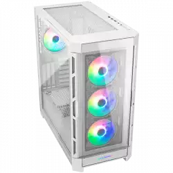 COUGAR DUOFACE PRO RGB White, Mid-Tower, Tempered Glass + Airflow front panels, 4x 120mm ARGB fans, GPU Holder, mITX/mATX/ATX/CEB/E-ATX, 1x Type-C Gen 2, 2x USB 3.0, 1x USB 2.0, Audio/Mic 3.5mm jack, RGB Button, 496x240x465 (mm)