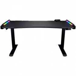 COUGAR E-MARS - Electrical Gaming Desk, Dual Elevated Motors, Adjusting Lever and Memory Heights, Automatic Safety Brake, RGB Lighting, 1533x771(mm), RGB Button/USB 3.0 Type-C x1/USB 3.0 Type-A x2/Type-C Monitor Extension/Audio Jacks x2