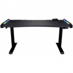 COUGAR E-MARS - Electrical Gaming Desk, Dual Elevated Motors, Adjusting Lever and Memory Heights, Automatic Safety Brake, RGB Lighting, 1533x771(mm), RGB Button/USB 3.0 Type-C x1/USB 3.0 Type-A x2/Type-C Monitor Extension/Audio Jacks x2