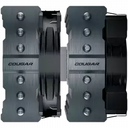 COUGAR Forza 135, 6mm Heat pipe, Nickel Plated Copper Base, 1x MHP120 Fan, 1x MHP140-A Fan, Screwdriver Included, Elegant Pipe Caps,128x140x160mm, Intel LGA 115X/1366/1200/1700/2011/2066, AMD AM5/AM4/FM2/FM1/AM3+/AM3/AM2+/AM2