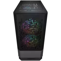 COUGAR MG140 Air RGB - Black, Mini Tower, Mini ITX / Micro ATX, USB 3.0 x 2, USB 2.0 x 1, Mic x 1 / Audio x 1, RGB Button, 3x 120mm ARGB fans pre-installed, Built-in LED controller, Patterned Air Vents, 205 x 410 x 420 (mm)