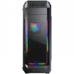 COUGAR MX331-T, Mid Tower, MiniITX/MicroATX/ATX, 204x481x443(mm), USB 3.0 x 2, USB 2.0 x 2, Mic x 1 / Audio x 1, RGB Control Button, Acyrlic with ARGB strips Front Panel, 120mm x 1(ARGB fan x1 pre-installed), 4mm Tempered Glass Left Panel, 5 Fans Max