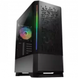 COUGAR MX430 Air RGB (Black), Mid Tower, Mini ITX / Micro ATX / ATX, USB 3.0 x 2, USB 2.0 x 1, Mic x 1 / Audio x 1, Reset Button, RGB Button, 3x ARGB fans pre-installed, Built-in LED controller, Patterned Air Vents Design, 217 x 467 x 371 (mm)                          