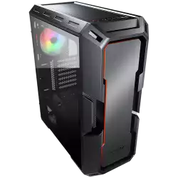 COUGAR MX440-A, Mid-Tower, Mini ITX/Micro ATX/ATX, 215x505x424(mm), Type C 3.1 x 1, USB 3.0 x 2, Mic x 1 / Audio x 1, Reset Button, 4mm Tempered Glass Left Panel, Brushed Metal Front Panel, 120mm ARGB Fan x 1 pre-installed, Maximum Number of Fans: 6