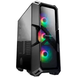 COUGAR MX440-G RGB, Mid Tower case, Mini ITX / Micro ATX / ATX, USB 3.0 x 2, USB 2.0 x 1, Mic x 1 / Audio x 1, RGB Button, 4mm Tempered Glass, 7 expansion slots, Water Cooling Support, 2x 3.5