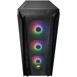 COUGAR MX660 MESH RGB-L, Mid Tower, Mini ITX / Micro ATX / ATX / CEB / E-ATX, 213 x 495 x 474(mm), Type C 3.1 x 1, USB3.0 x 2, Mic x 1 / Audio x 1, RGB Button, Built-in LED controller, 3x ARGB VK120 Fans Pre-installed