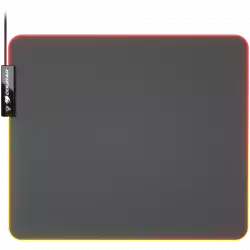 COUGAR Neon, RGB Gaming Mouse Pad, HD Texture Design, Stitched Lighting Border + 4mm Thickness, Wave-Shaped Anti-Slip Rubber Base, Cloth / Nature Rubber, 350 x 300 x 4 mm