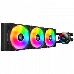 COUGAR Poseidon Elite ARGB 360 BK AIO Liquid Cooler, 3x Cougar MHP 120mm 2000rpm PWM Fans, ARGB Lighting with Infinity Mirror, 90-degree utteright fins, Intel LGA LGA1851 / LGA1700 / LGA1200 / LGA115X , AM5 / AM4 / AM3 / AM2 / FM2 / FM1