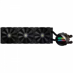 COUGAR Poseidon GT 360 AIO, 3x Cougar MHP 120mm 2000rpm PWM Fans, ARGB Lighting with Infinity Mirror, Rotatable Pump Head, ZrO₂ Pump Bearing, Intel LGA 115X/1366/1200/1700/2011/2066, AMD TR4/TRX4/AM5/AM4/FM2/FM1/AM3+/AM3/AM2+/AM2