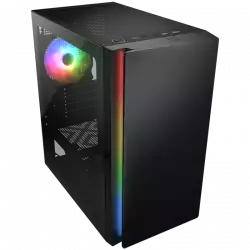 COUGAR Purity RGB (Black), Mini Tower, 1x 120 ARGB Fans, RGB Button, 3mm Tempered Glass, Mini ITX / Micro ATX, USB 3.0 x 2, USB 2.0 x 1, Mic x 1 / Audio x 1