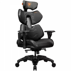 COUGAR TERMINATOR, Gaming Chair, Lumbar Support design, Ventilated Backrest design, Flexible PAFRP backrest, Hyper-Dura leatherette, Fully costumizable and adjustable design