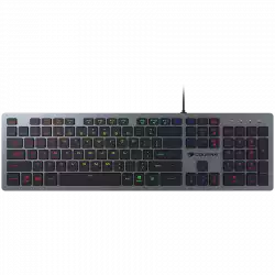COUGAR VANTAR AX BLACK, Gaming Keyboard, Flat Caps With Scissor-Switch, CNC Unibody Aluminum Frame, 19-Key Rollover, Eight Backlight Effects, Adjustable Stand, Dimensions: 445 x 127 x 15.5 mm