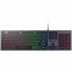 COUGAR VANTAR AX Scissor Gaming Keyboard, Scissor switches, 19-Key Rollover, USB plug, RGB light effects, CNC Unibody Aluminum Frame, 8 backlight effects, 445 X 127 X 15 (mm), 1.6m cable length, 626g, Anti-Ghosting Technology, Translucent Keycaps
