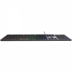 COUGAR VANTAR AX Scissor Gaming Keyboard, Scissor switches, 19-Key Rollover, USB plug, RGB light effects, CNC Unibody Aluminum Frame, 8 backlight effects, 445 X 127 X 15 (mm), 1.6m cable length, 626g, Anti-Ghosting Technology, Translucent Keycaps