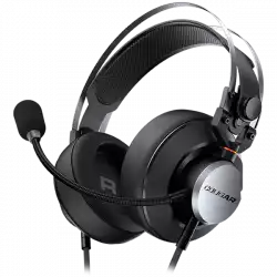 COUGAR VM410 Iron, 53mm Graphene Diaphragm Drivers, 9.7mm Noise Cancellation Microphone, Volume Control and Microphone Switch Control, 259g Ultra Lightweight Suspended Leatherlike Headband Design