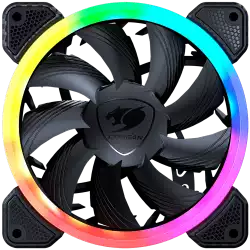 COUGAR VORTEX ARGB VK120, Cooling Fan, Hydro-Dynamic Bearing, 48.98 CFM ± 10% air flow, 1.04 mmH20 ± 10% Static Pressure, Speed 600-1500RPM ± 200RPM, 120 x 120 x 25mm