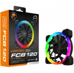 COUGAR Vortex FCB 120, Cooling Fan, Hydraulic-Bearing, 36.72 CFM 62.36 m3/h air flow, 1200 R.P.M, 0.78mmH2O Air Pressure, Acoustical Noise24.3 dBA