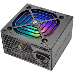 COUGAR XTC550 ARGB, 550W, 80 Plus Efficiency, Connectors: 1x 24-pin MB, 1x 8-pin CPU, 2x P-ATA, 5x S-ATA, 2x PCI-E 8(6+2)-pin, Under&Over Voltage Protection, SCP, OPP, OCP, Superior Fan Curve Tuning, Active PFC, ARGB Sync, 105°C Japanese Capacitors