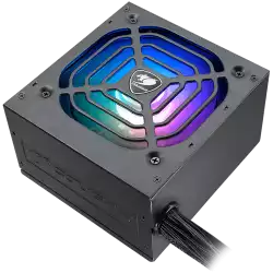 COUGAR XTC650 ARGB, 650W, 80 Plus Efficiency, Connectors: 1x 24-pin MB, 1x 8-pin CPU, 2x P-ATA, 6x S-ATA, 2x PCI-E 8(6+2)-pin, Under&Over Voltage Protection, SCP, OPP, OCP, Superior Fan Curve Tuning, Active PFC, ARGB Sync, 105°C Japanese Capacitors