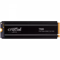 Crucial T500 1TB PCIe Gen4 NVMe M.2 SSD with heatsink