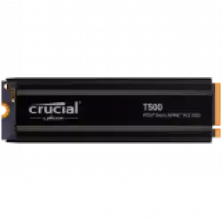 Crucial T500 1TB PCIe Gen4 NVMe M.2 SSD with heatsink