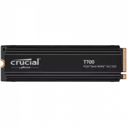 Crucial T700 2TB PCIe Gen5 NVMe M.2 SSD with heatsink