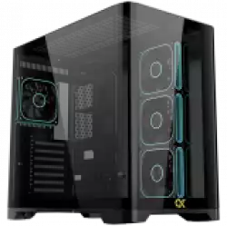 Crystal Storm V2 EN49392 (BK,EATX,U3+U2,Front Curved & Left TG,3PCS J22A PWM Reverse & 1PC J22A PWM,ARGB PCB)