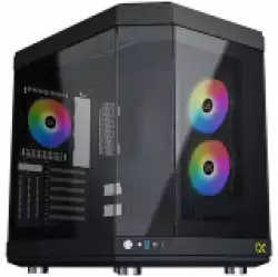 Xigmatek CUBI EN41938 Black , E-ATX/ATX/M-ATX/MINI ITX, USB 3.0 X 1, USB-C X 1,HD AUDIO, 3PCS TG, 6PCS Z20A & Galaxy II Fan Control Kit